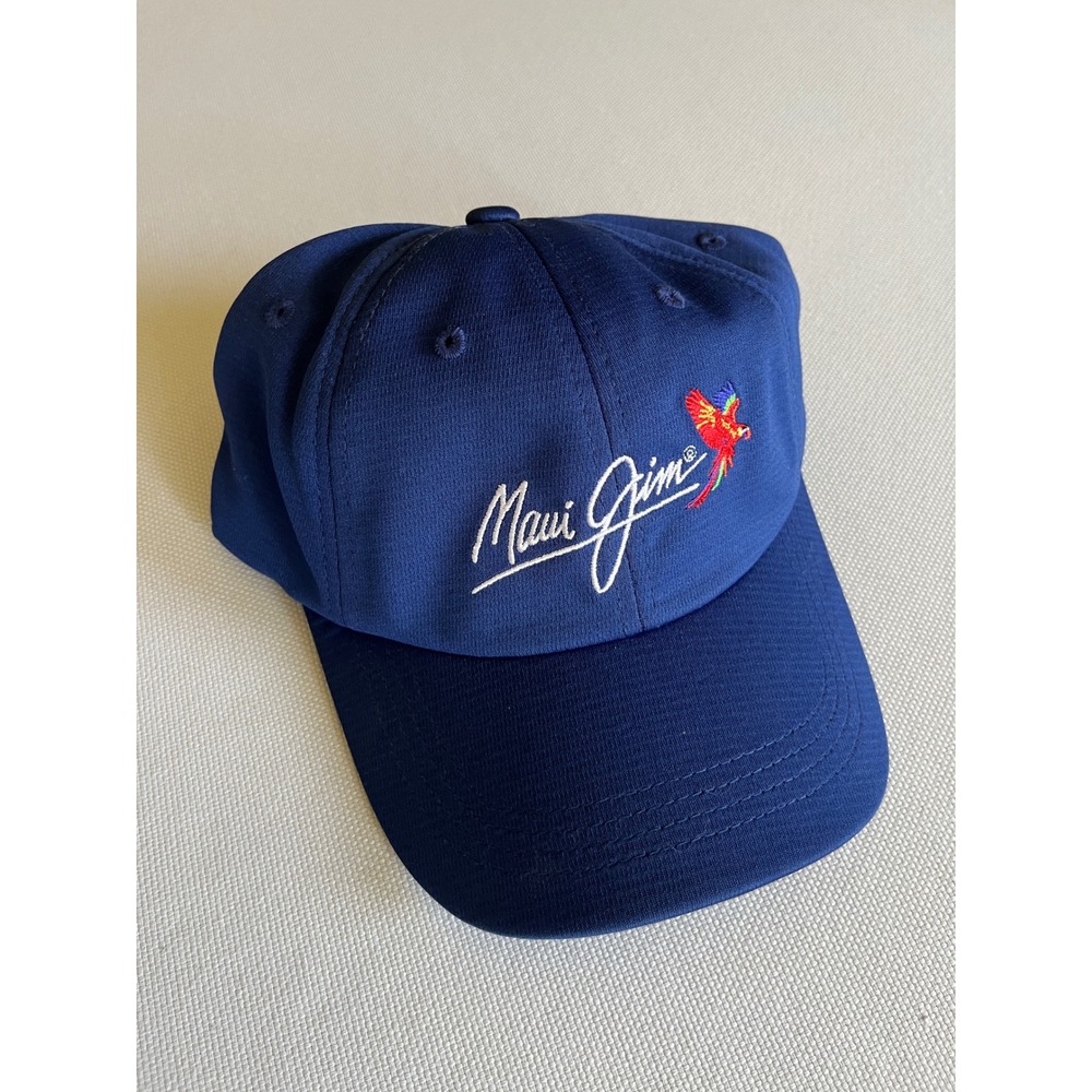 Maui Jim Blue Baseball Cap Adjustable Strapback Embroidered Parrot Logo